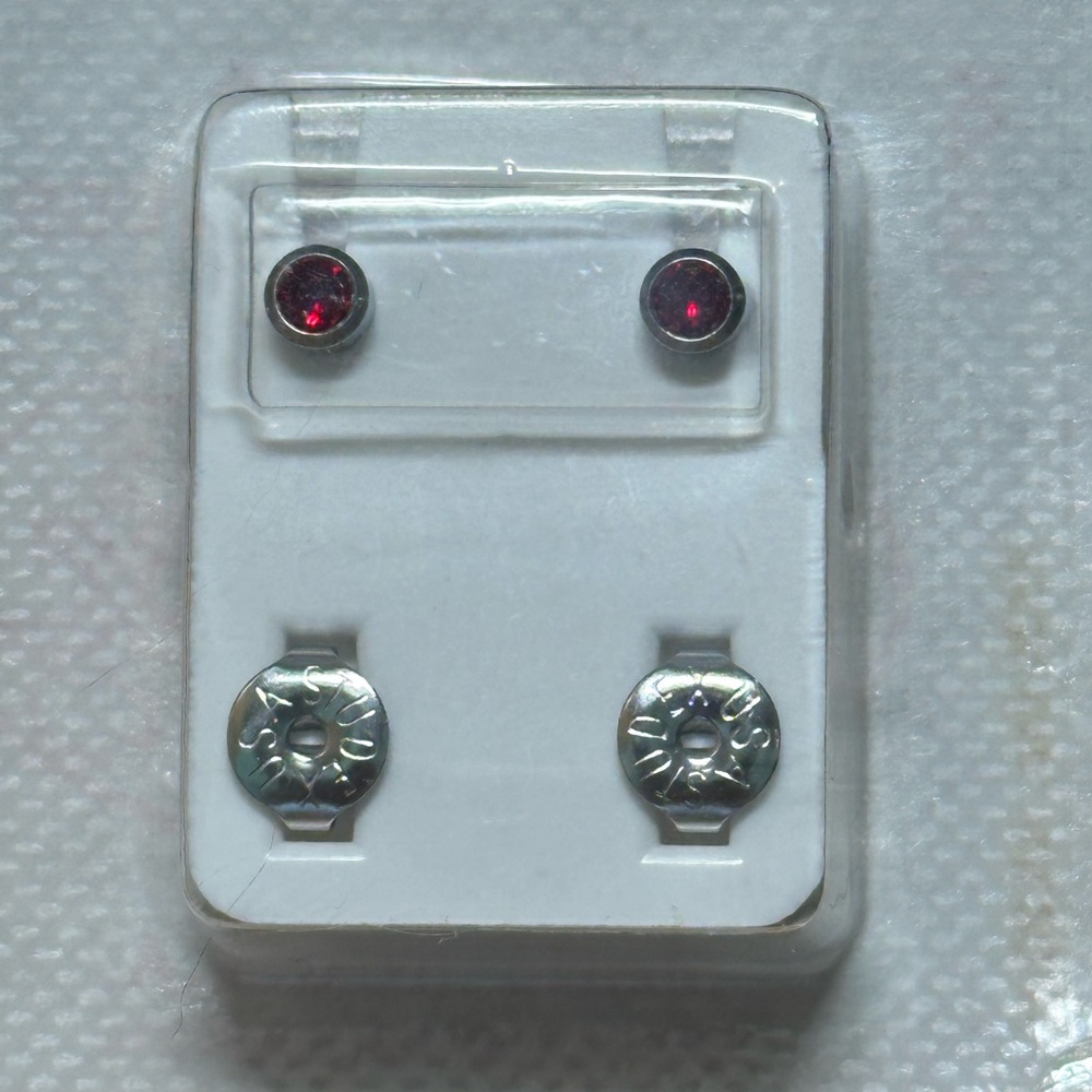 Red Stud Earrings